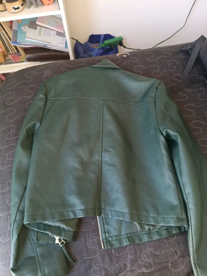 Chaqueta de cuerina verde Opposite - 4