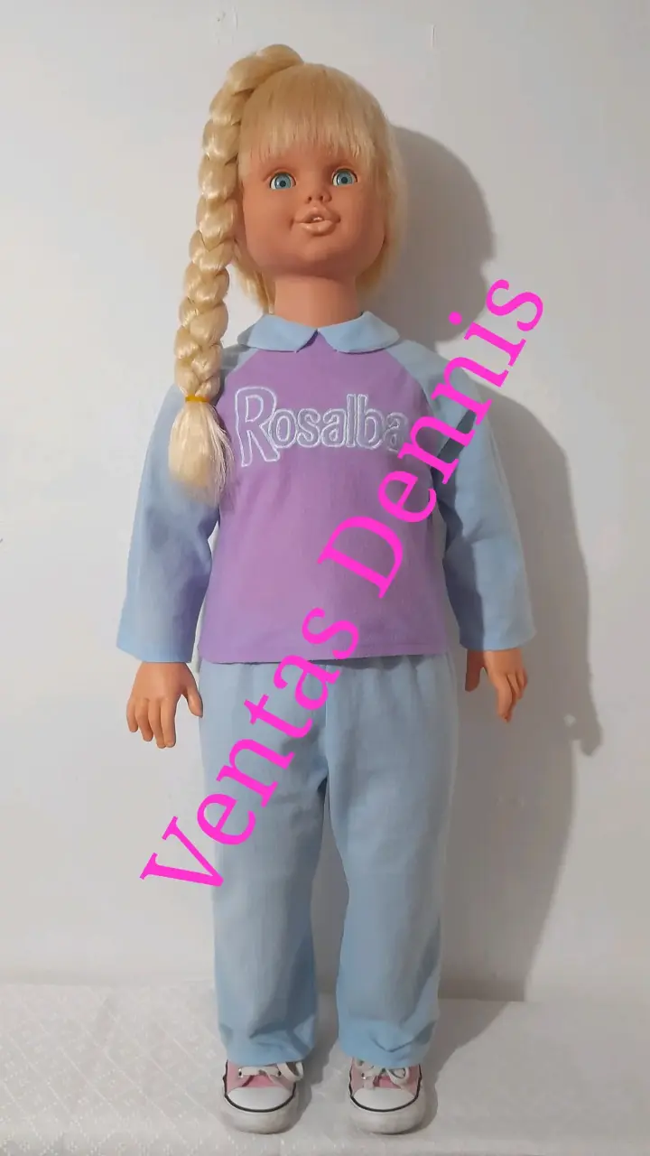MUÑECA ROSALBA 90CM MUSICAL AÑOS 2000 BUEN ESTADO - 1