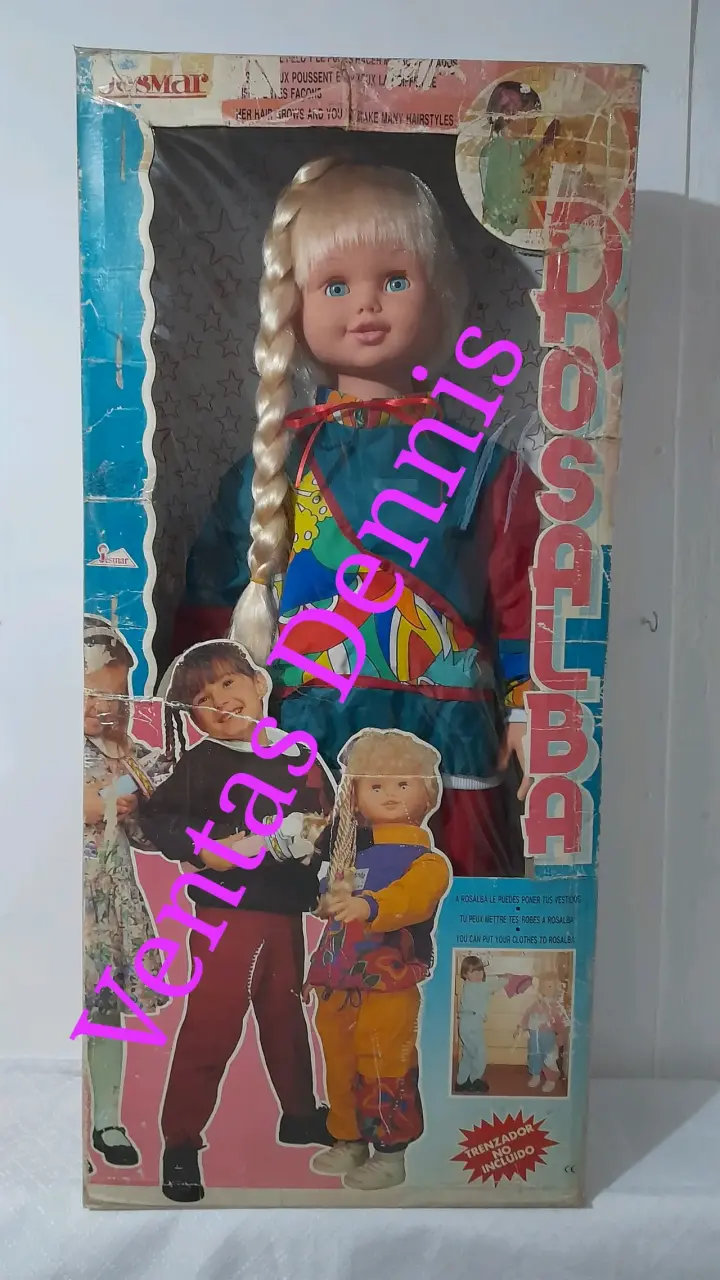 MUÑECA ROSALBA JESMAR ORIGINAL 90CM 1991 CON CAJA - 6