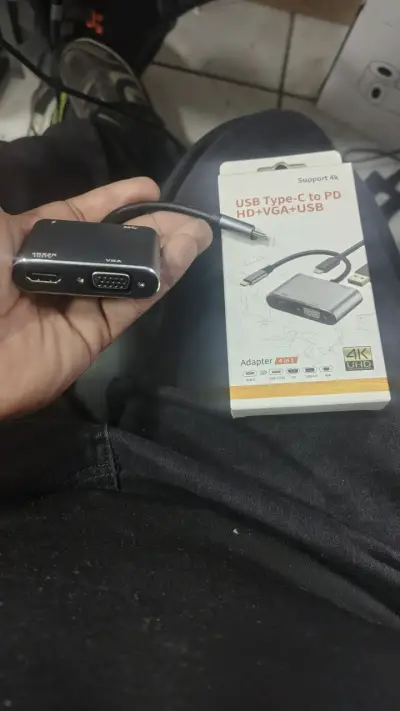 Adaptado tipo c a HDMI y vga para Mac o Windows - miniatura 1