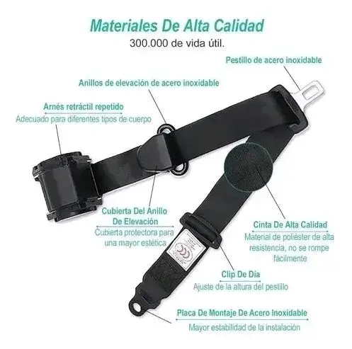 Cinturón de seguridad de 3 Puntos - 5