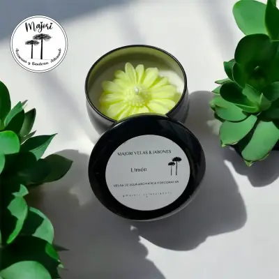 Velas margarita en tarro - miniatura 3