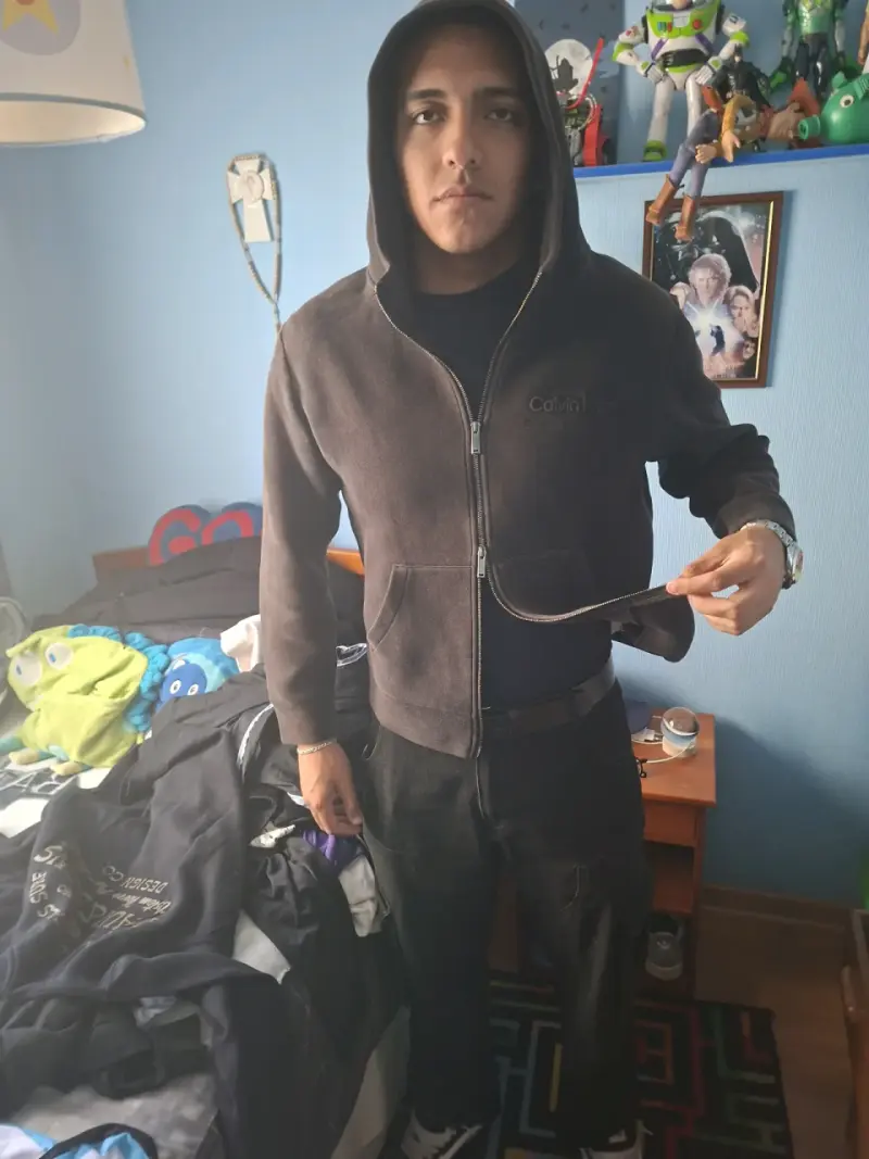 Poleron neopren doble cierre calvin klein talla XL - 1