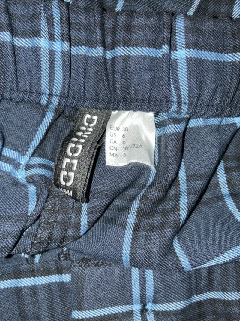 Pantalón cuadrillé azul marino - 3