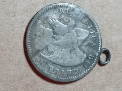 Moneda 25 centavos plata, chile - miniatura 1