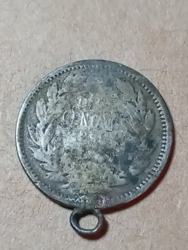 Moneda 25 centavos plata, chile - 2