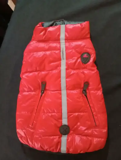 Parka roja acolchada para perrito - miniatura 1
