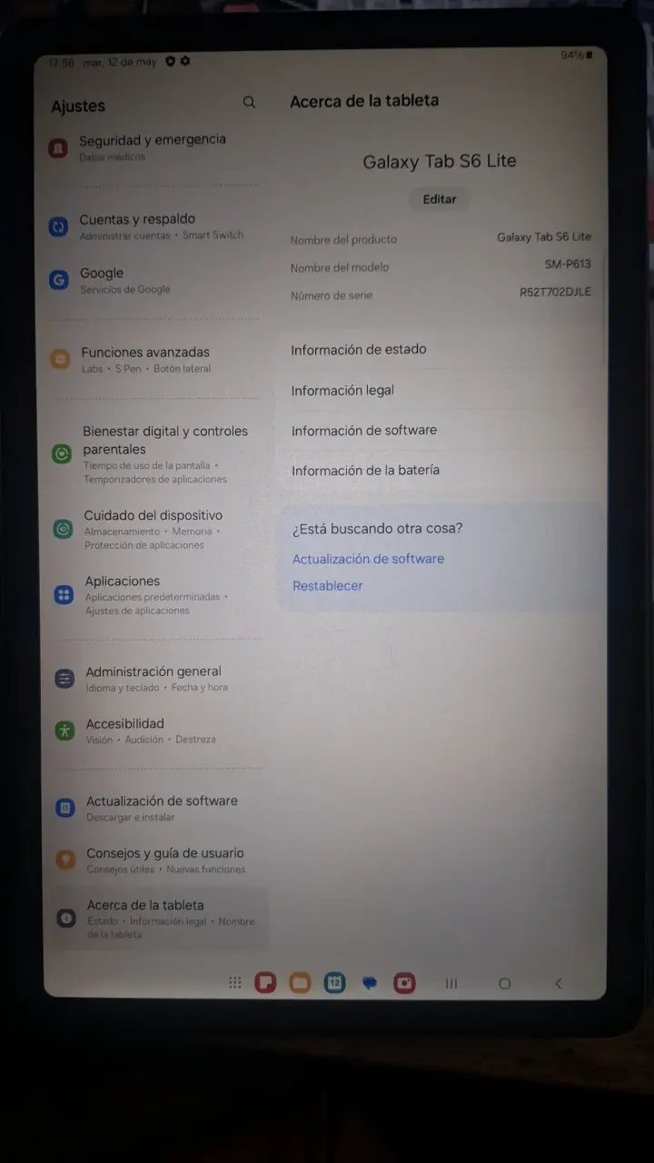 Tablet S6 Lite 2022 (usado) - 3
