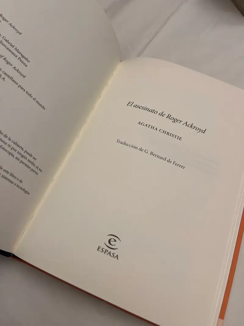 Libro El asesinato de Roger Ackroyd - 3
