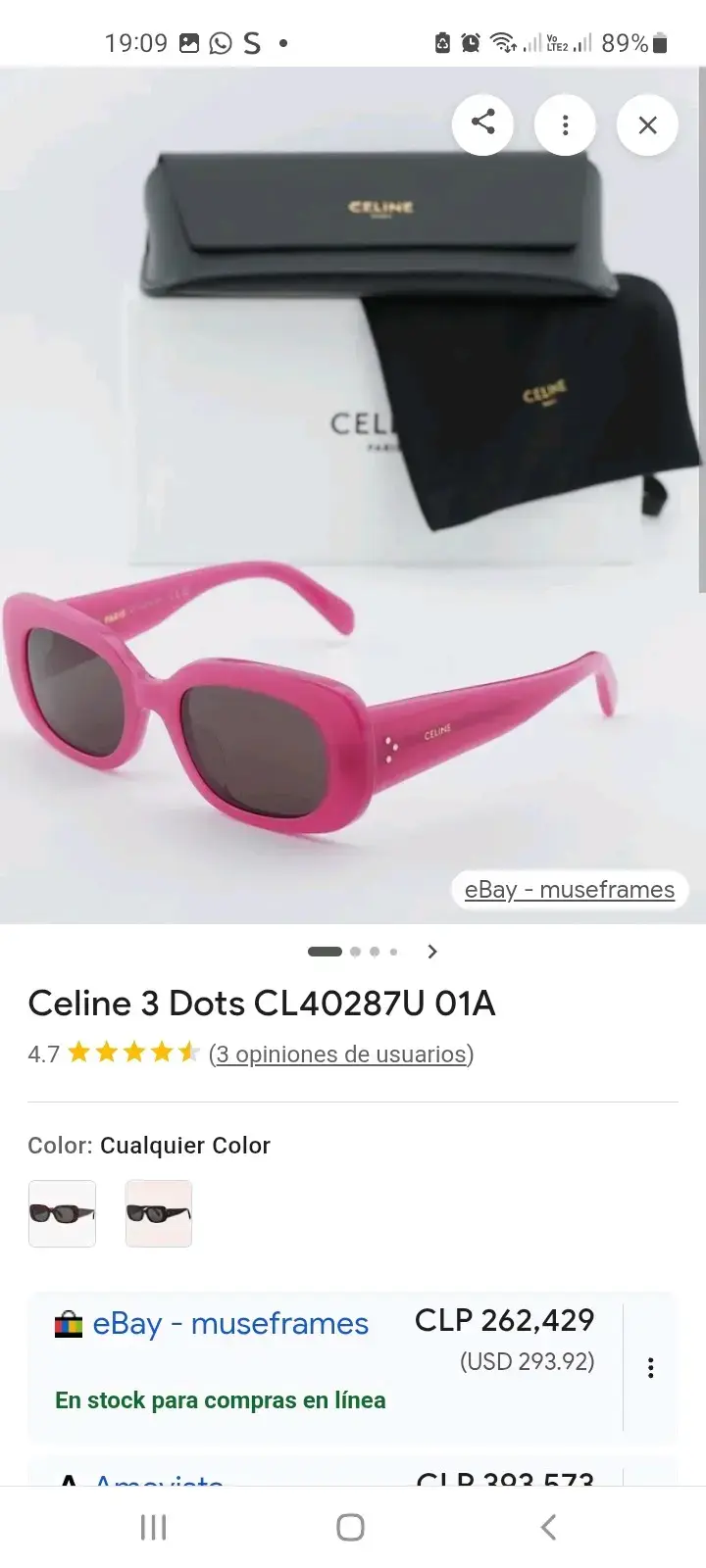 LENTES CELINE ORIGINALES NUEVOS . SIN  CAJA - 6