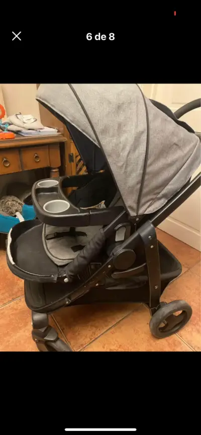 Coche Graco modest con huevito y base para auto . - miniatura 3