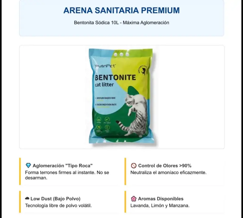 Arena sanitaria premium bentonite 8kg