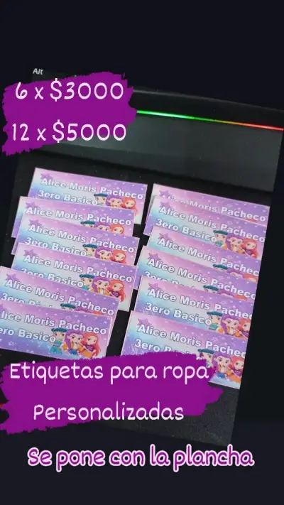 Etiquetas para marcar ropa - miniatura 1