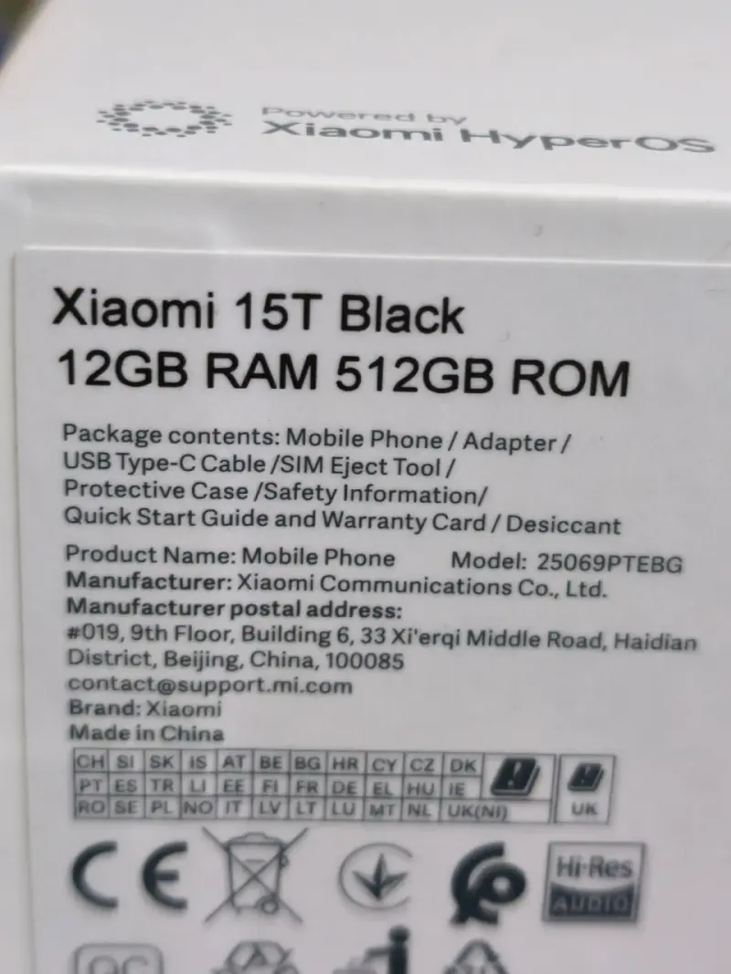 Xiaomi 15T Black - 2
