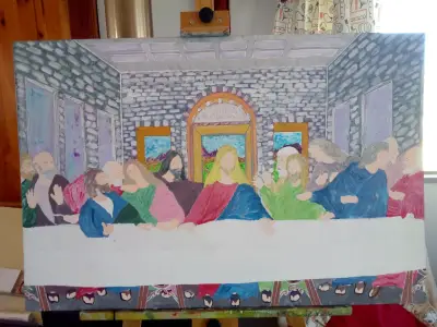 Pintura y macramé - miniatura 1