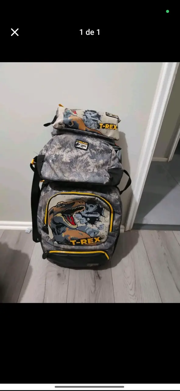 Mochila head t- rex con ruedas
