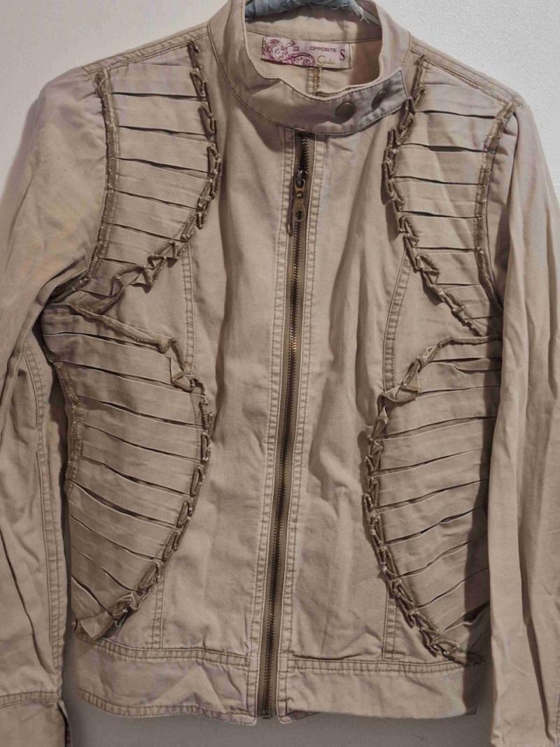 Chaqueta tela beige  Talla S - 2
