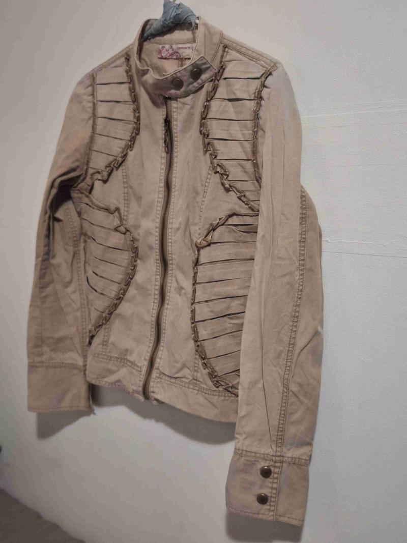 Chaqueta tela beige  Talla S - 4