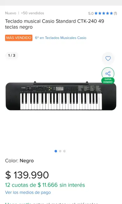 Teclado Casio - miniatura 1