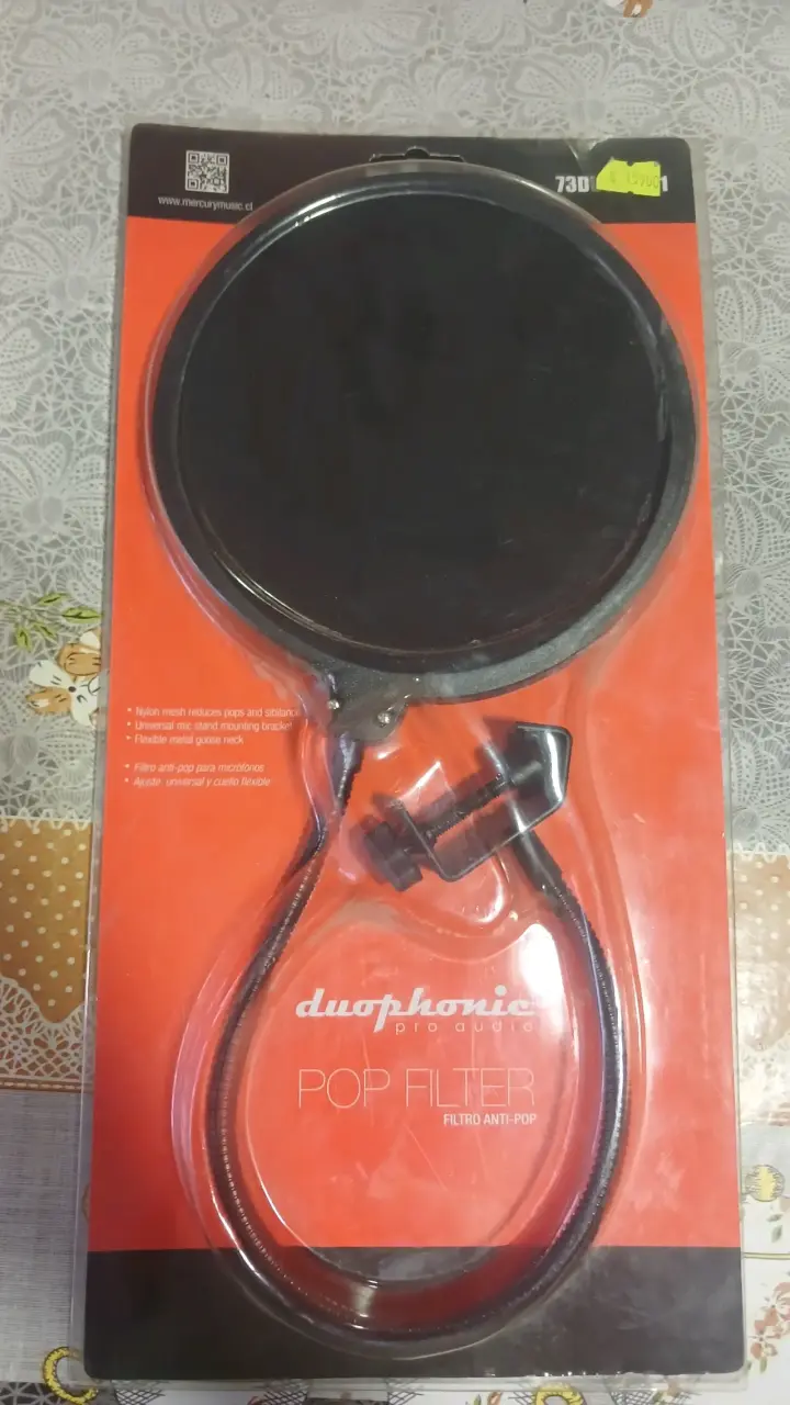 ATRIL DE MICROFONO, CON MICROFONO INCLUIDO Y ANTIP - 5