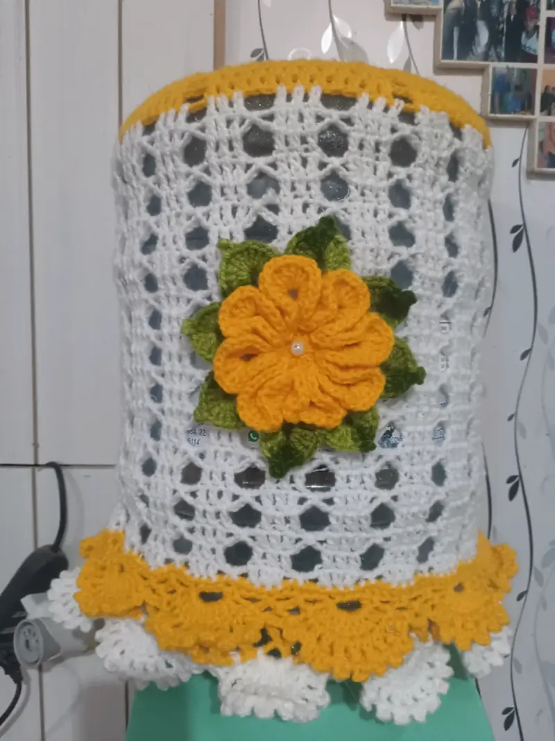 Funda de vidon de agua tejido