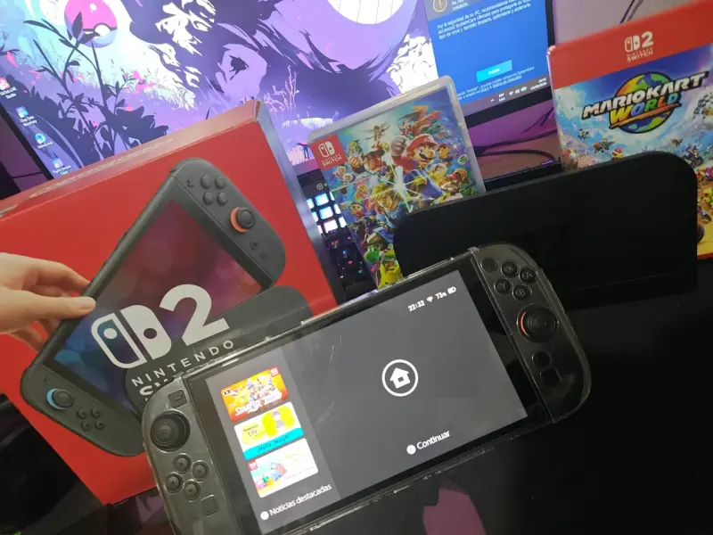 Vendo mi Nintendo switch 2 + dos juegos físico - 2