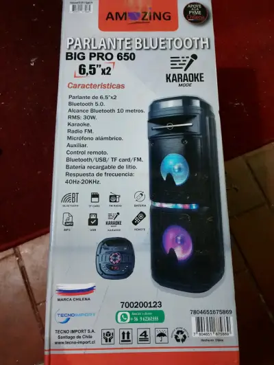 Parlante Bluetooth Karaoke Big Pro 650 - miniatura 2