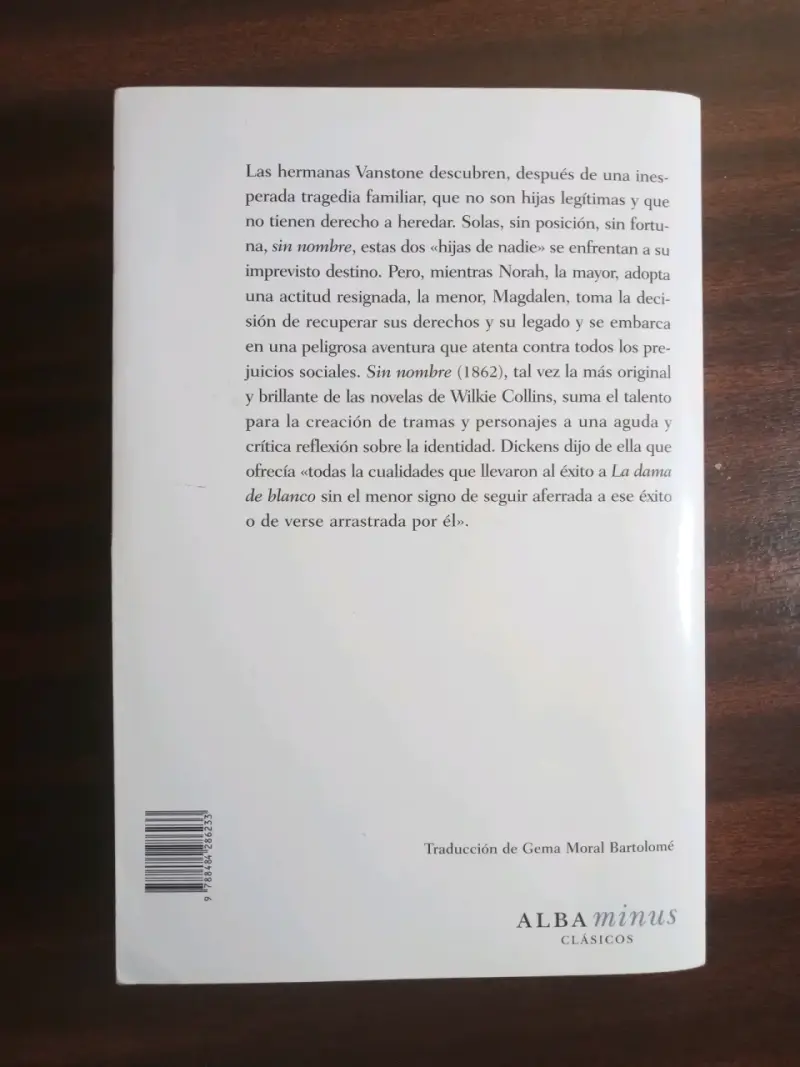 Sin Nombre, Wilkie Collins. Libro usado. - 2