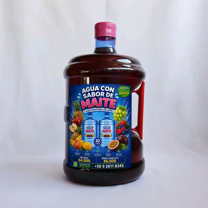 Agua purificada con sabor 10 litros - 1