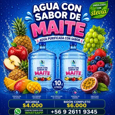 Agua purificada con sabor 10 litros - miniatura 2