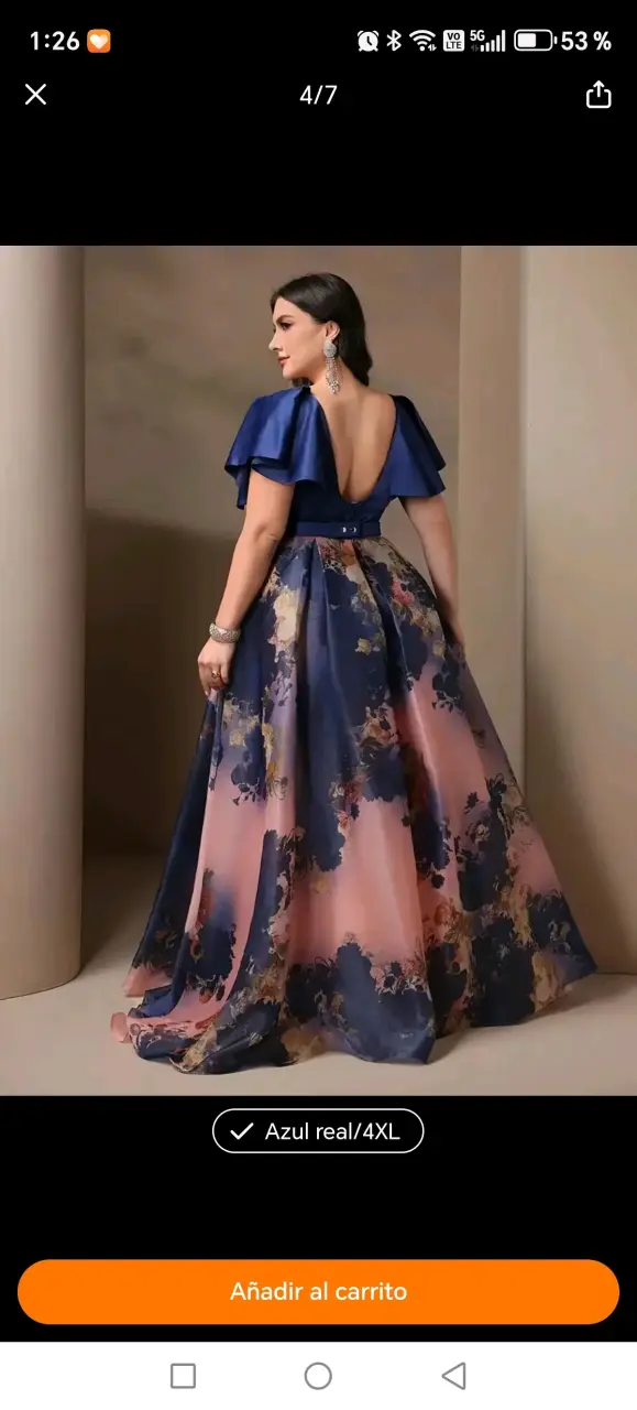 Vestido elegante floral - 1