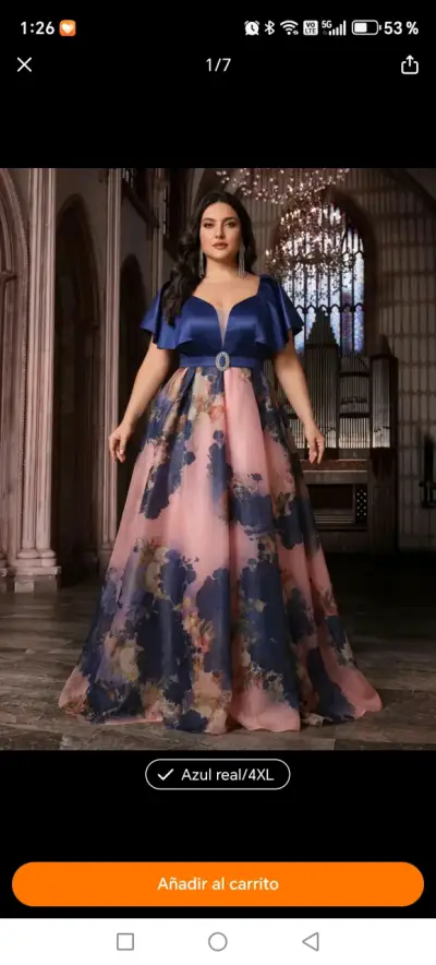 Vestido elegante floral - miniatura 2