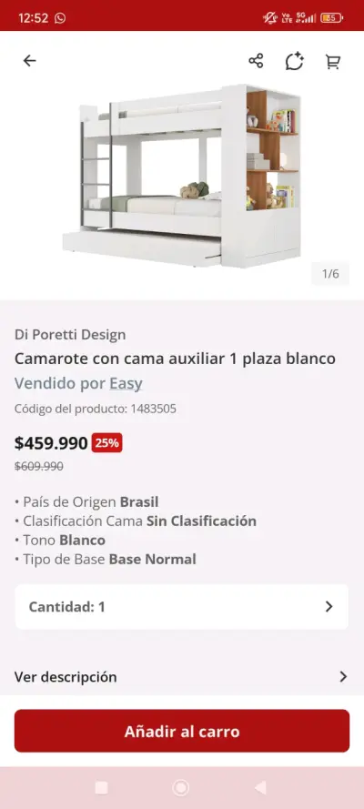 Camarote con cama auxiliar - miniatura 1