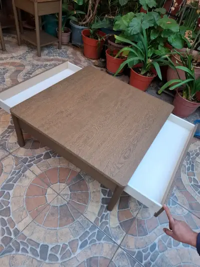 Mesa de centro, café chapa de roble teñida - miniatura 1