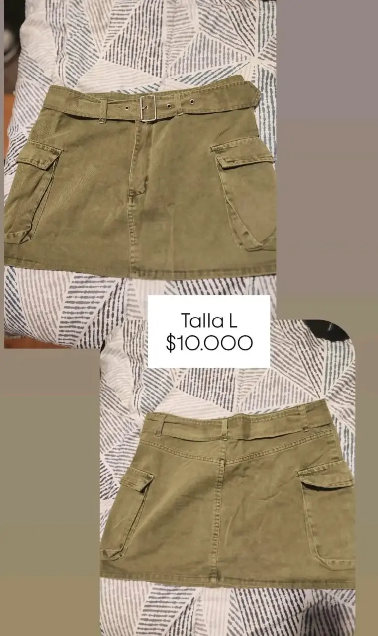 Falda cargo nueva