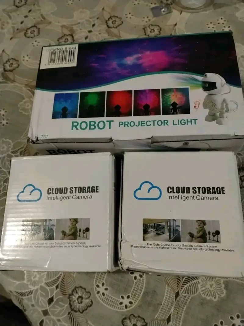 2 camaras de seguridad y un robot