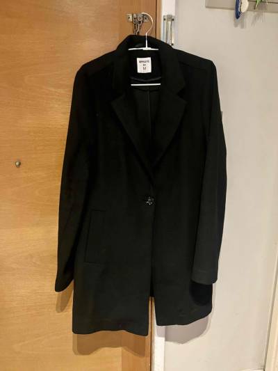 Abrigo negro Opposite talla L - miniatura 1