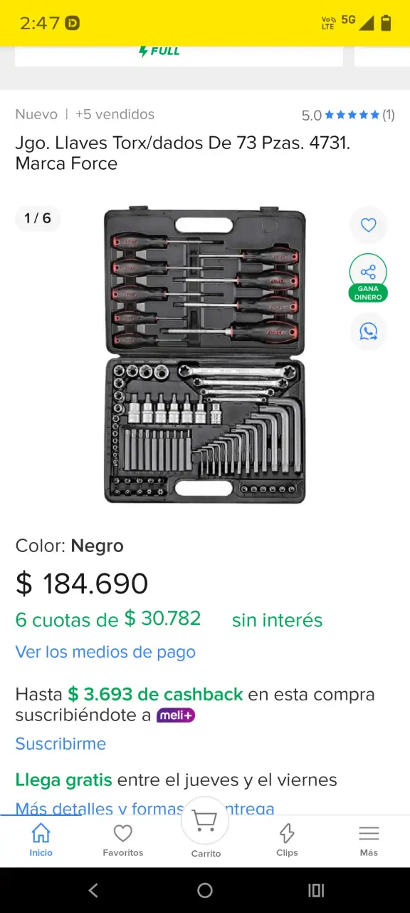 Llaves marca force 73 piezas nueva, sin uso - 1