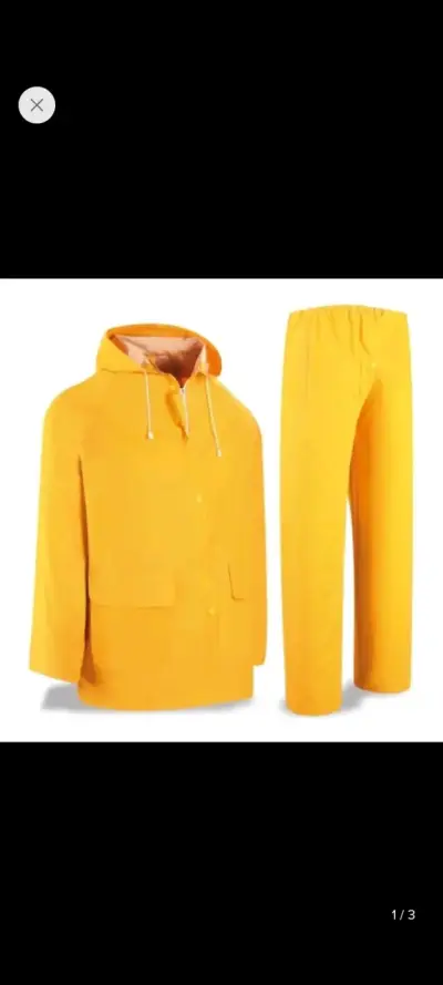 Impermeable chubasquero amarillo - miniatura 1