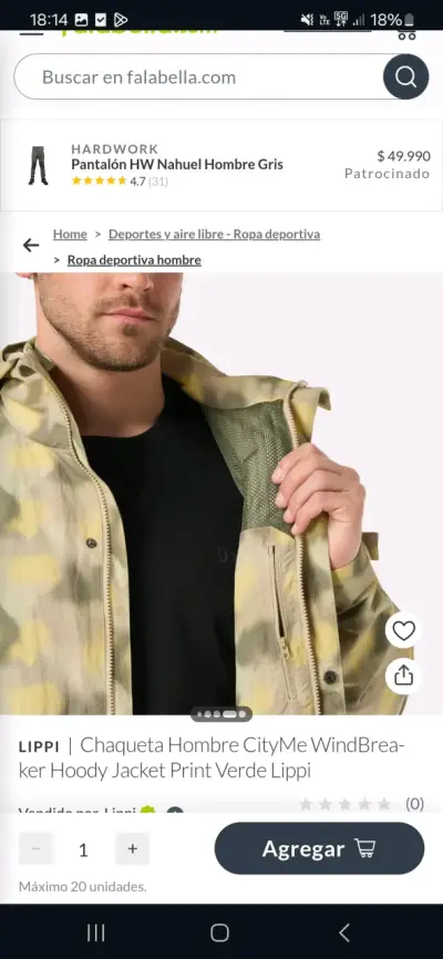 Chaqueta Hombre Verde Lippi - miniatura 2