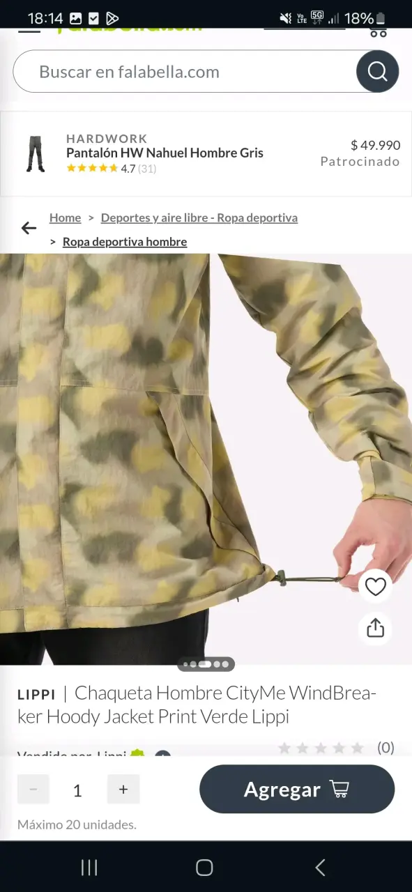 Chaqueta Hombre Verde Lippi - 3