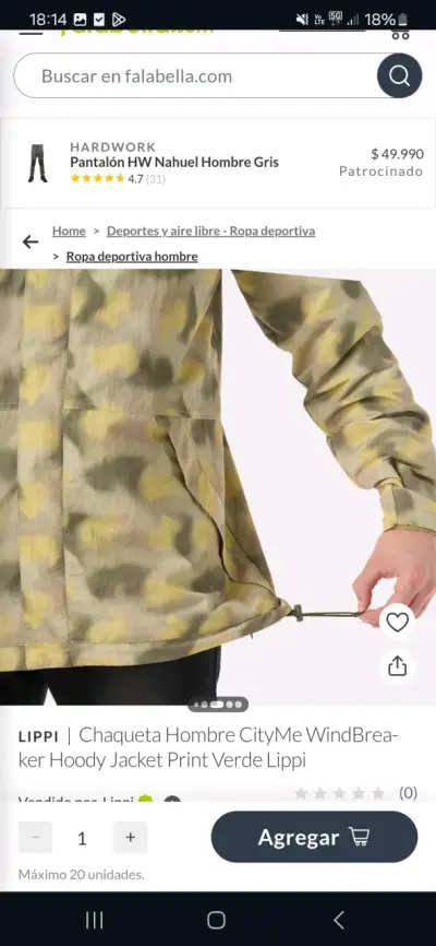 Chaqueta Hombre Verde Lippi - miniatura 3