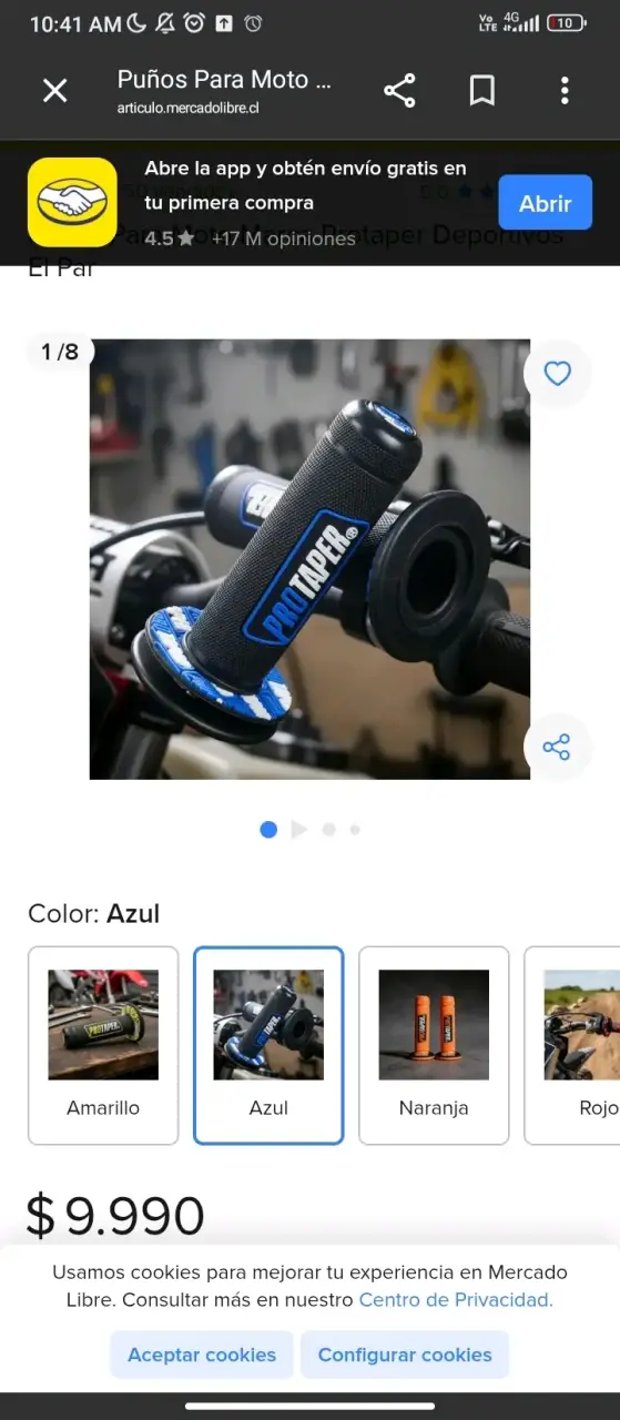 Puños para moto ProTaper amarillos - 2