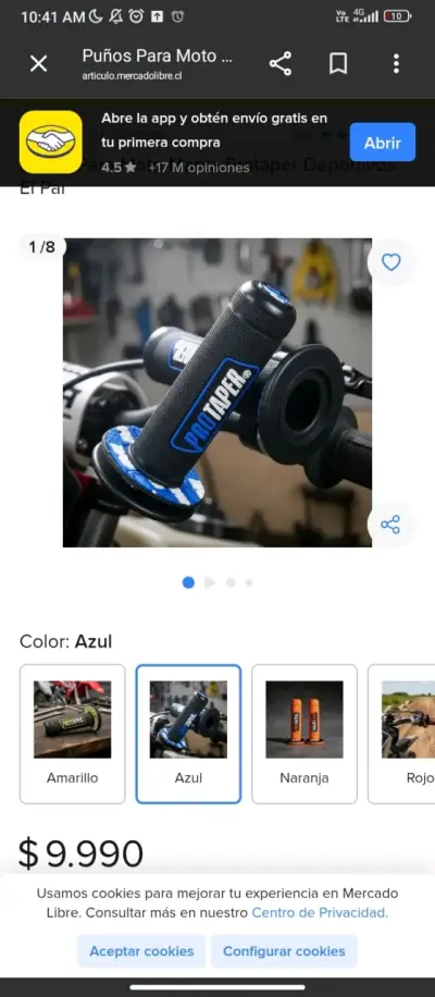 Puños para moto ProTaper amarillos - miniatura 2