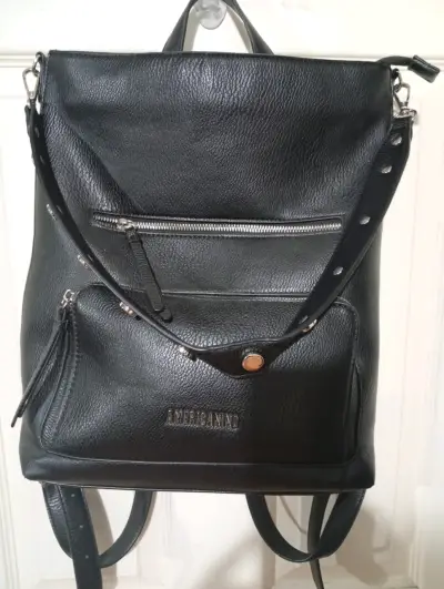 Mochila negra Americano - miniatura 1
