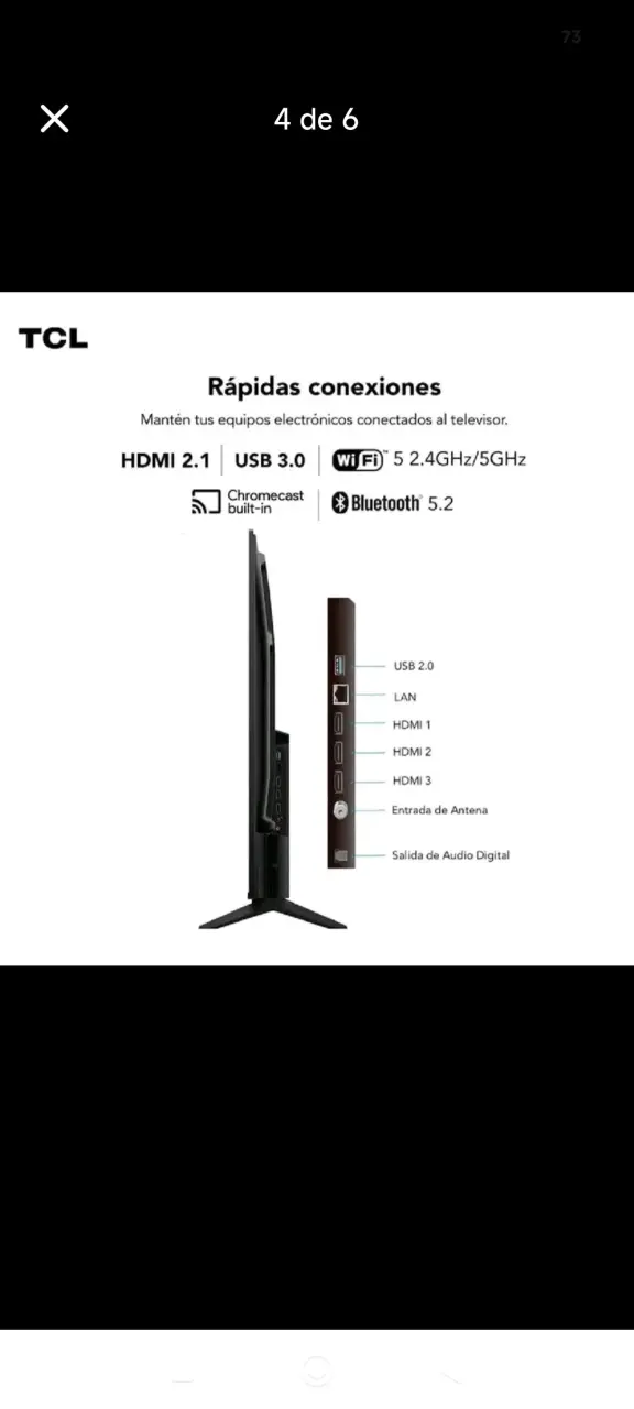 Televisor TCL UHD 4K 43'' nuevo - 4