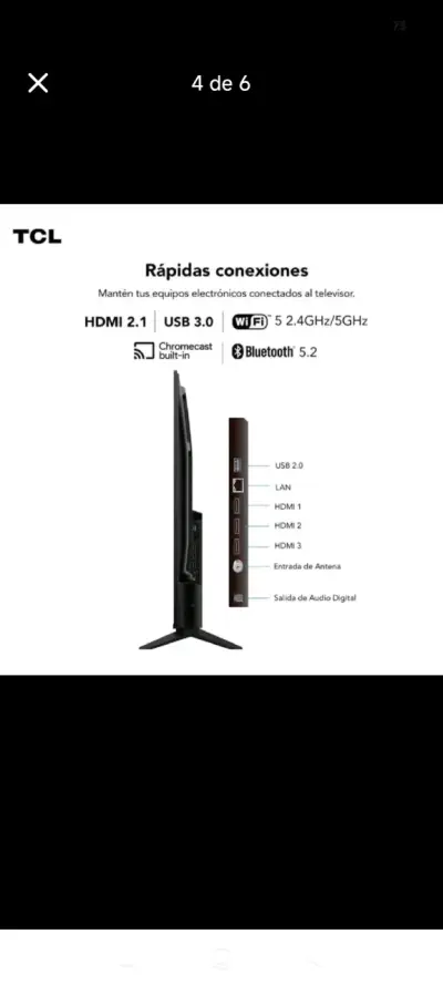 Televisor TCL UHD 4K 43'' nuevo - miniatura 4