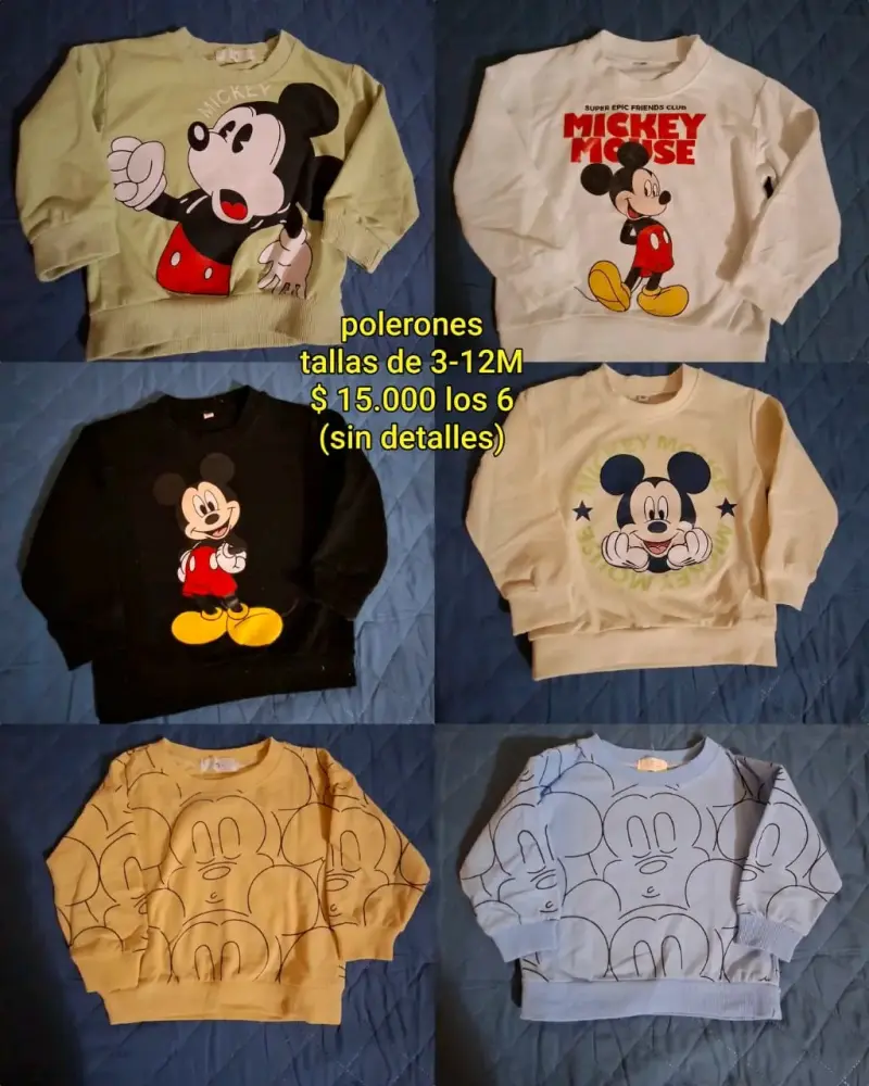 Pack de polerones infantiles Disney