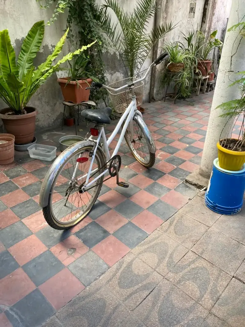 Bicicleta urbana blanca - 4
