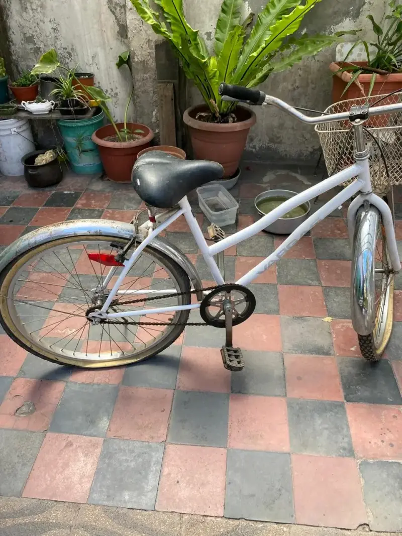 Bicicleta urbana blanca - 6